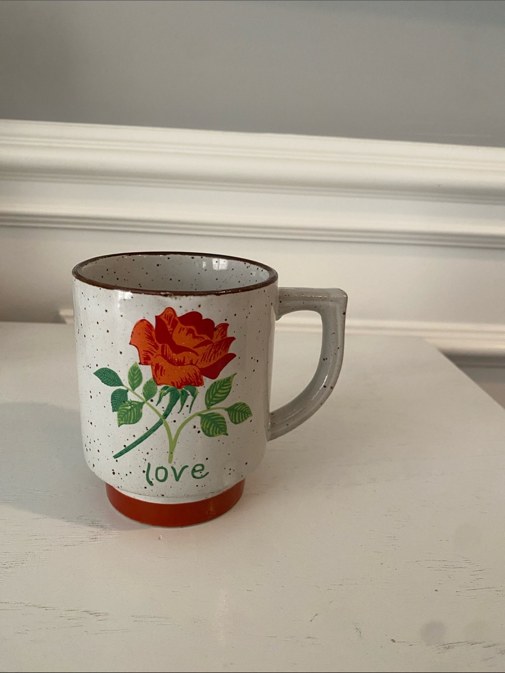Red rose love mug